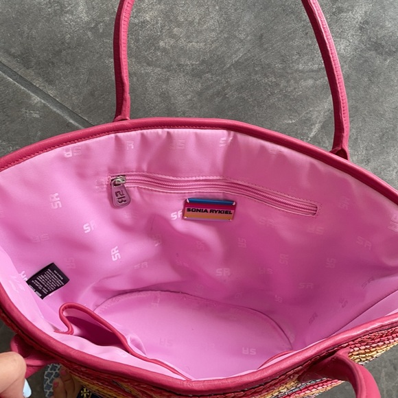 Sonya Rykiel straw beach basket pink - Picture 3 of 10